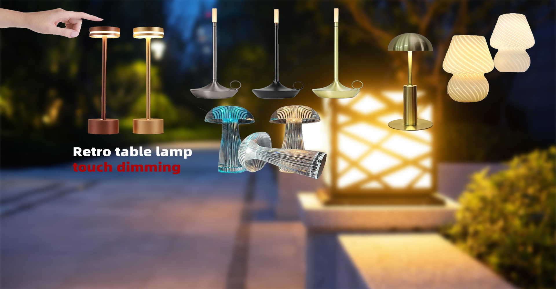 Touch metal table lamp, bedside lamp