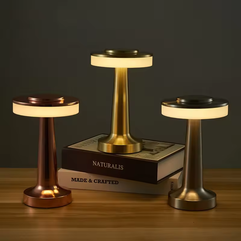 Restaurant Portable LED Table Lamp with Touch Sensor 3-Levels Brightness Rechargeable