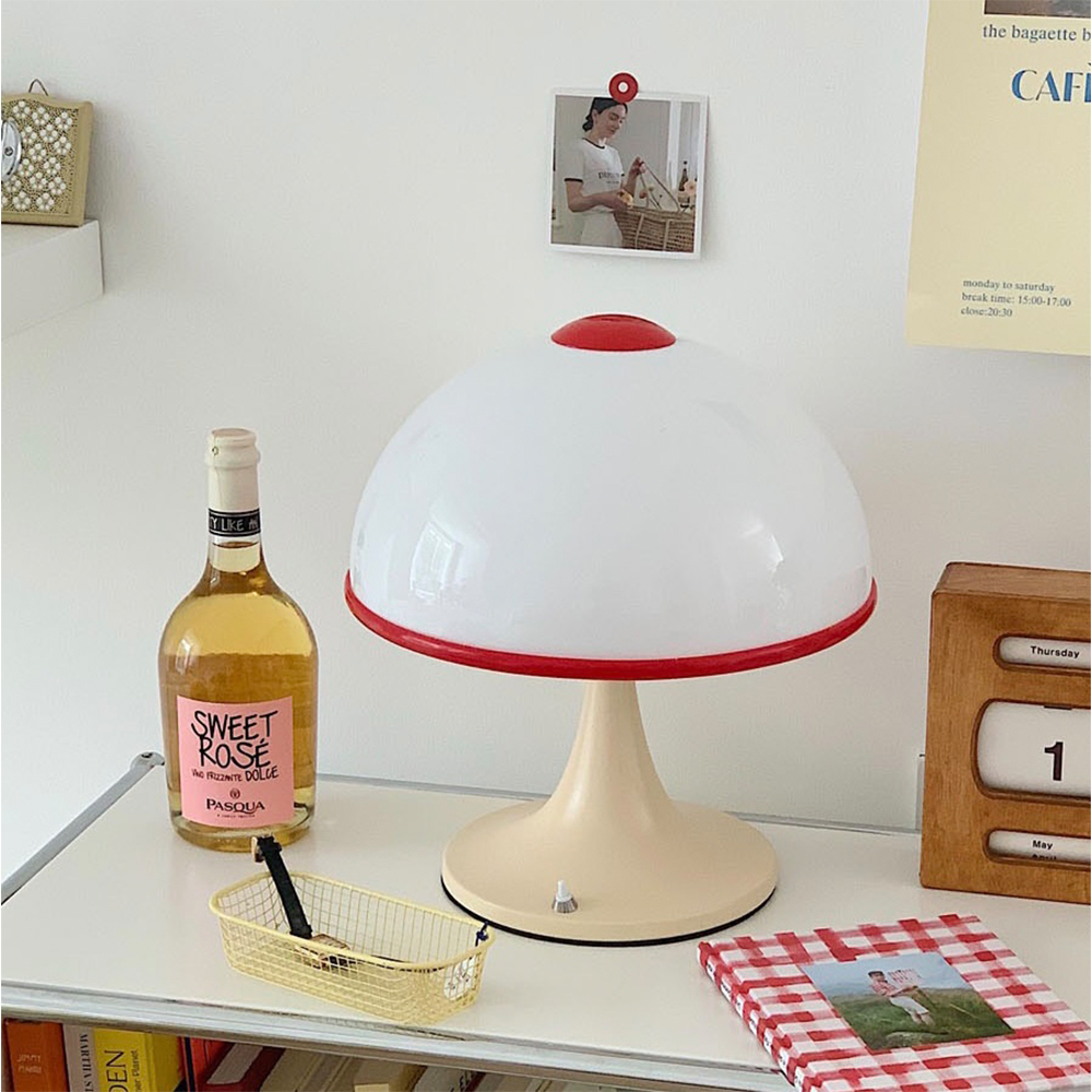 Nordic modern creative mushroom Korean bedroom bedside button ins lamp Warm atmosphere LED table lamp