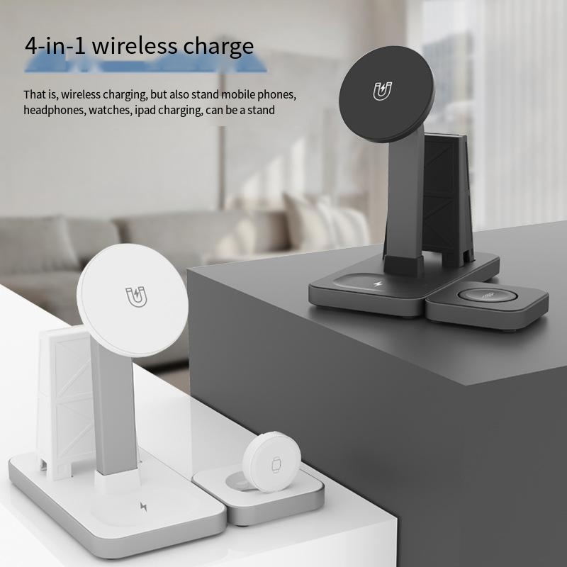 Fast charging vertical wireless charging multifunctional new magnetic four-in-one wireless charging