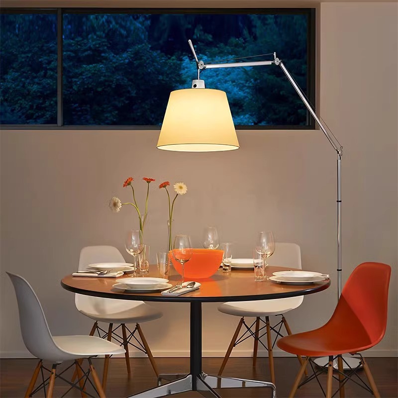 Creative home swing arm standing floor lamp hotel living room corner decorative modern metal floor lamp