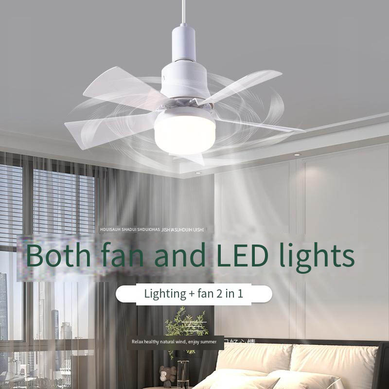 Ceiling Led Fan Light Moving Head Intelligent Dimming Fan Bulb Home Decor 360 Rotating Remote Control Modern E27 Ceiling Fan