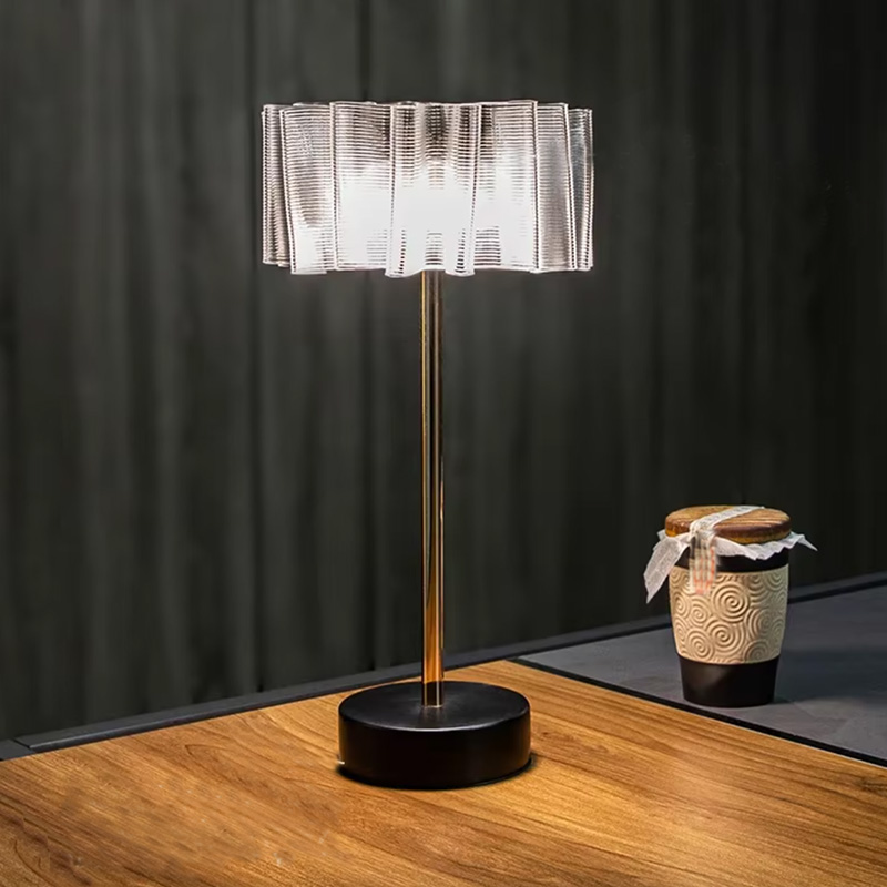 Decorative modern bedroom romantic rose crystal led portable touch dimmer battery rechargeable table lamps