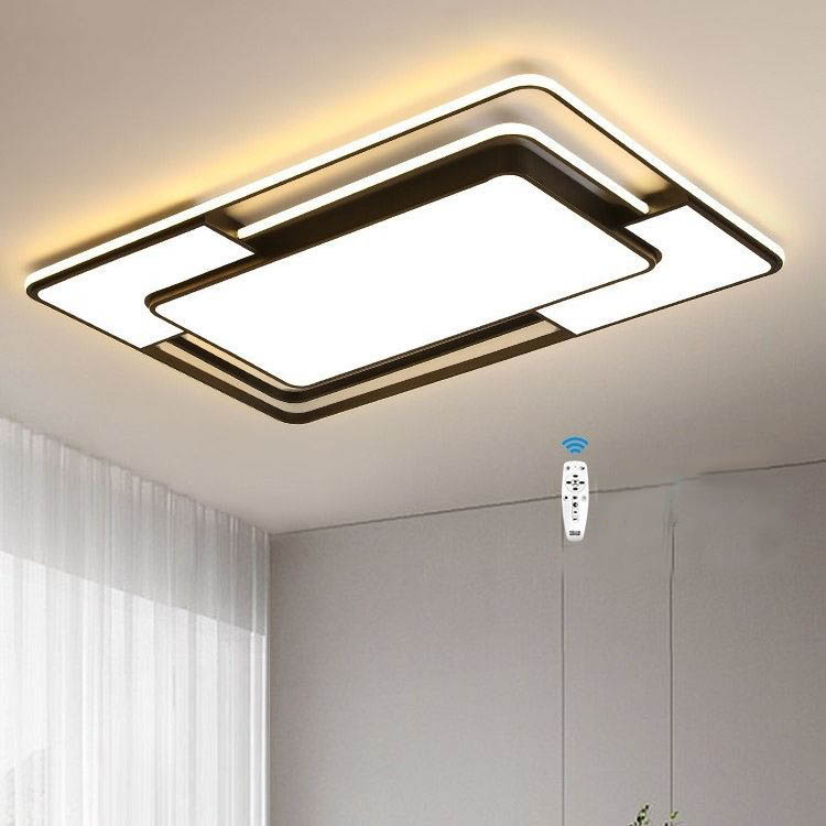 Home Remote Control Dimmable Modern Ceiling Light Rectangle Led Ceiling Lamp For Living Room Bedroom