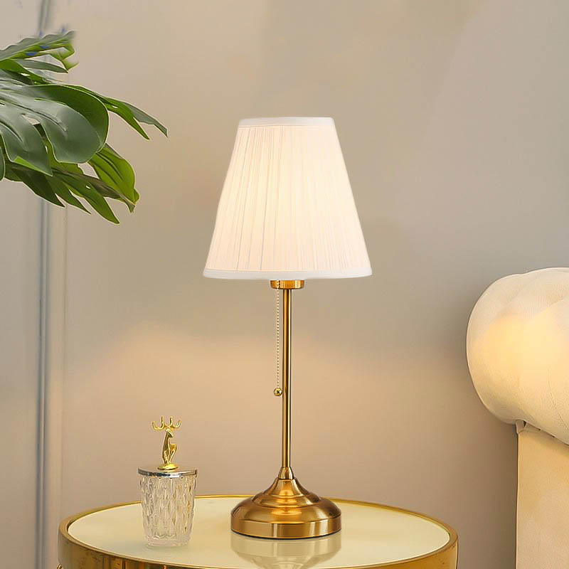 Custom Nordic hotel bedside bedroom lamp light luxury European living room eye protection night light retro town decorative lamp