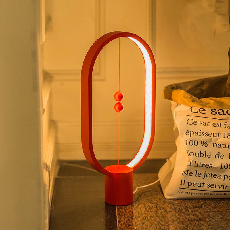 Innovative technology, light up the beauty of life Magnetic ball and bead balance suspension table lamp