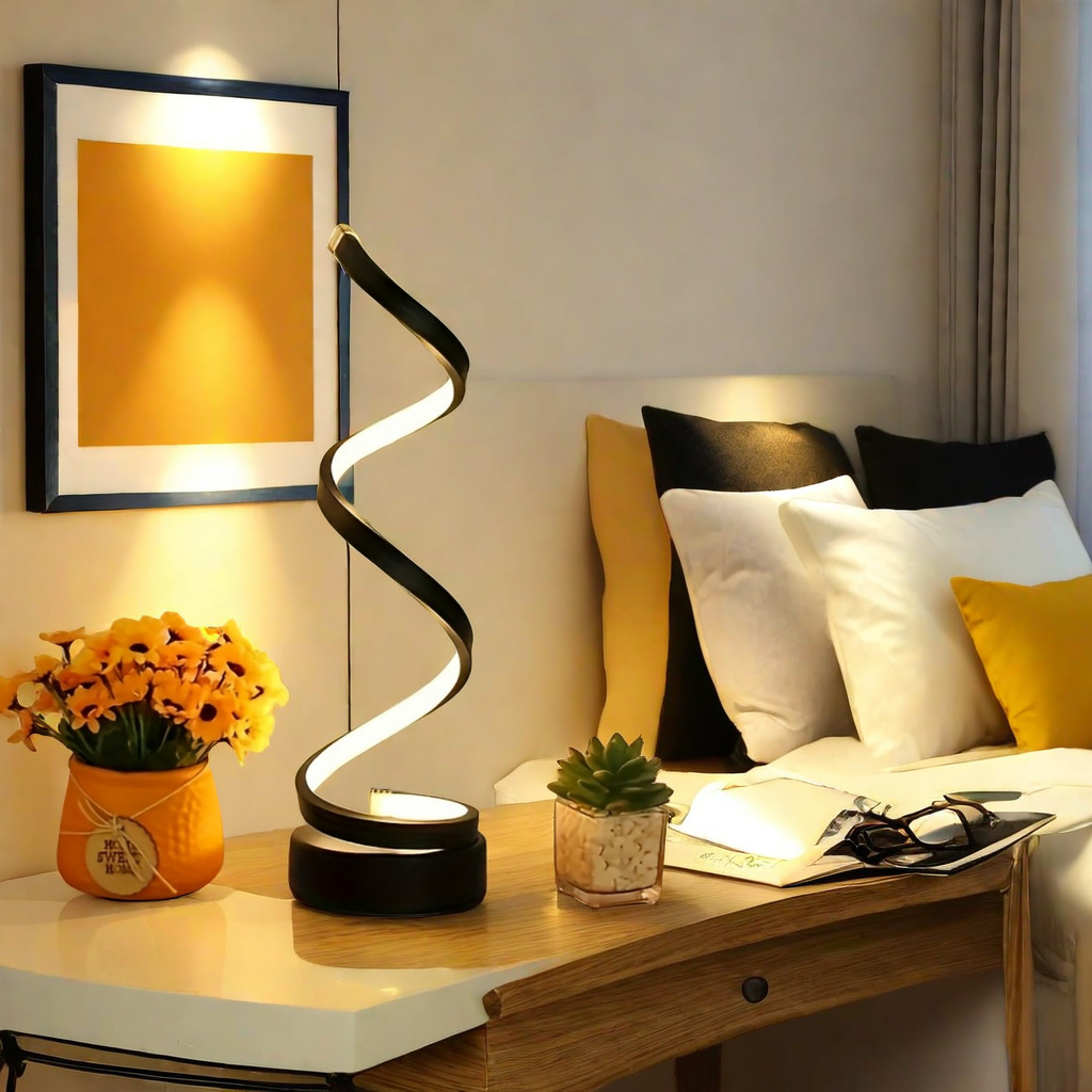 Fashion technology, Smart life Serpentine spiral lamp endless dimming new experience